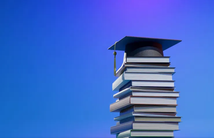 education concept graduation cap books graduation scroll congratulations graduates 3d render 252600 117 11zon